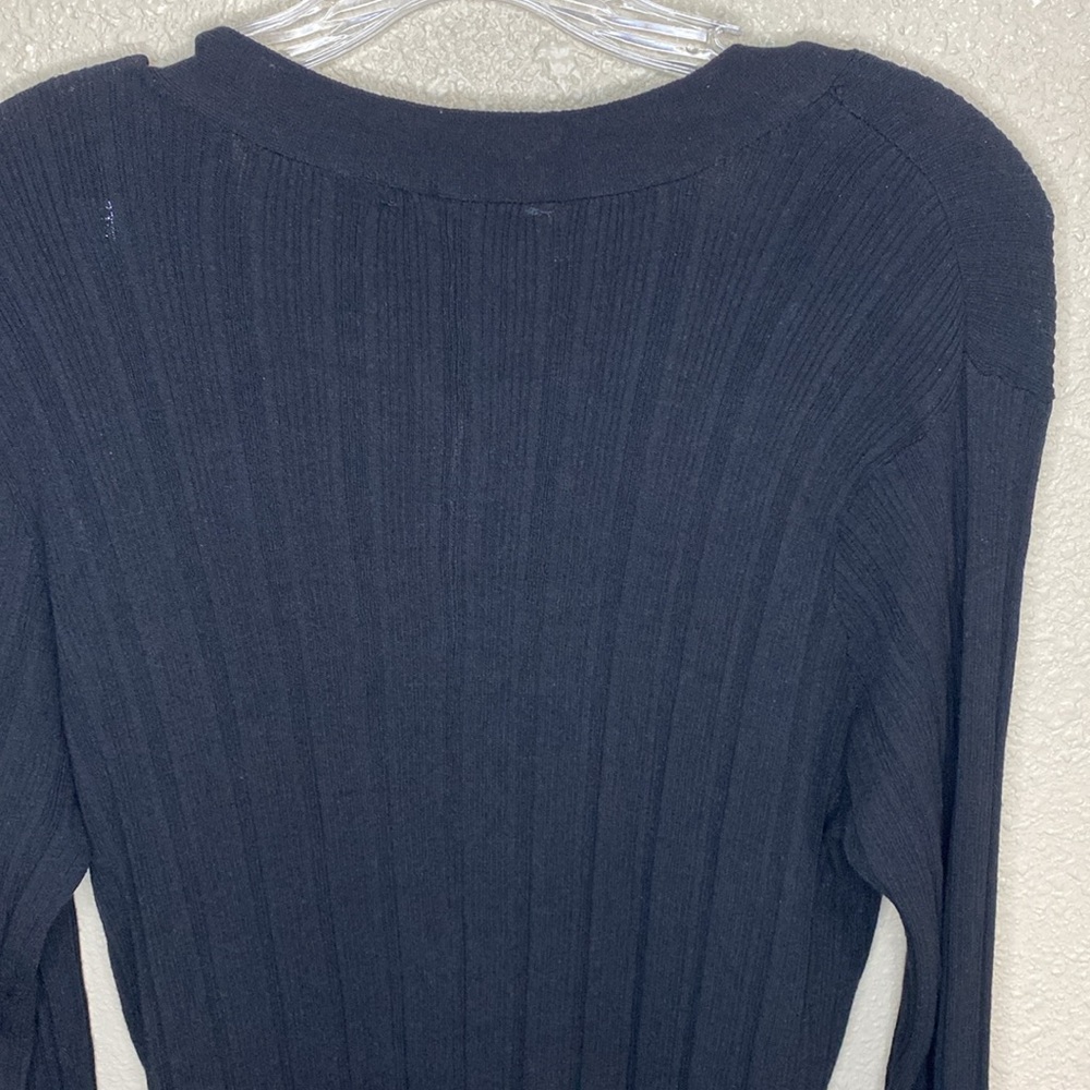 NWT House of Harlow 1960 Black Long Open Front Cardigan Size L - Picture 10 of 13